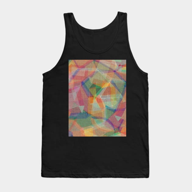 Modern Kaleidoscope Rainbow Multicolour Jewels Tank Top by Cecilia Mok